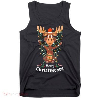 Merry Christmoose Christmas Moose Xmas Tree Lights Gifts  Tank Top