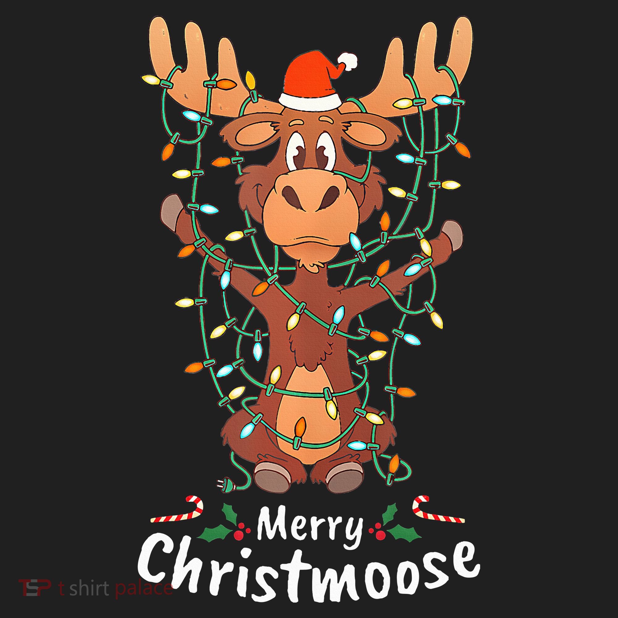 Merry Christmoose Christmas Moose Xmas Tree Lights Gifts  Golf Towel