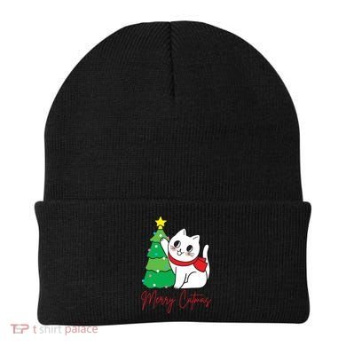 Merry Catmas Cute Christmas Cat Lover Beanie