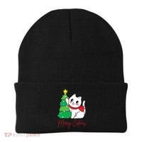 Merry Catmas Cute Christmas Cat Lover Beanie thumb 0