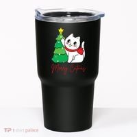 Merry Catmas Cute Christmas Cat Lover Tumbler thumb 0