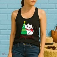 Merry Catmas Cute Christmas Cat Lover Women's Tank Top thumb 2