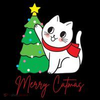 Merry Catmas Cute Christmas Cat Lover Women's Tank Top thumb 5
