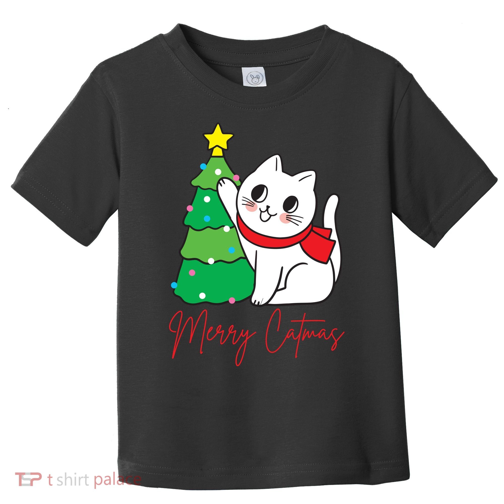 Merry Catmas Cute Christmas Cat Lover Toddler T-Shirt