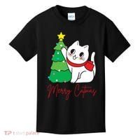 Merry Catmas Cute Christmas Cat Lover Kids T-Shirt thumb 0