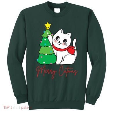 Merry Catmas Cute Christmas Cat Lover Sweatshirt