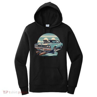 Muscle Car (Classic Vintage Retro Design) Women's Hoodie