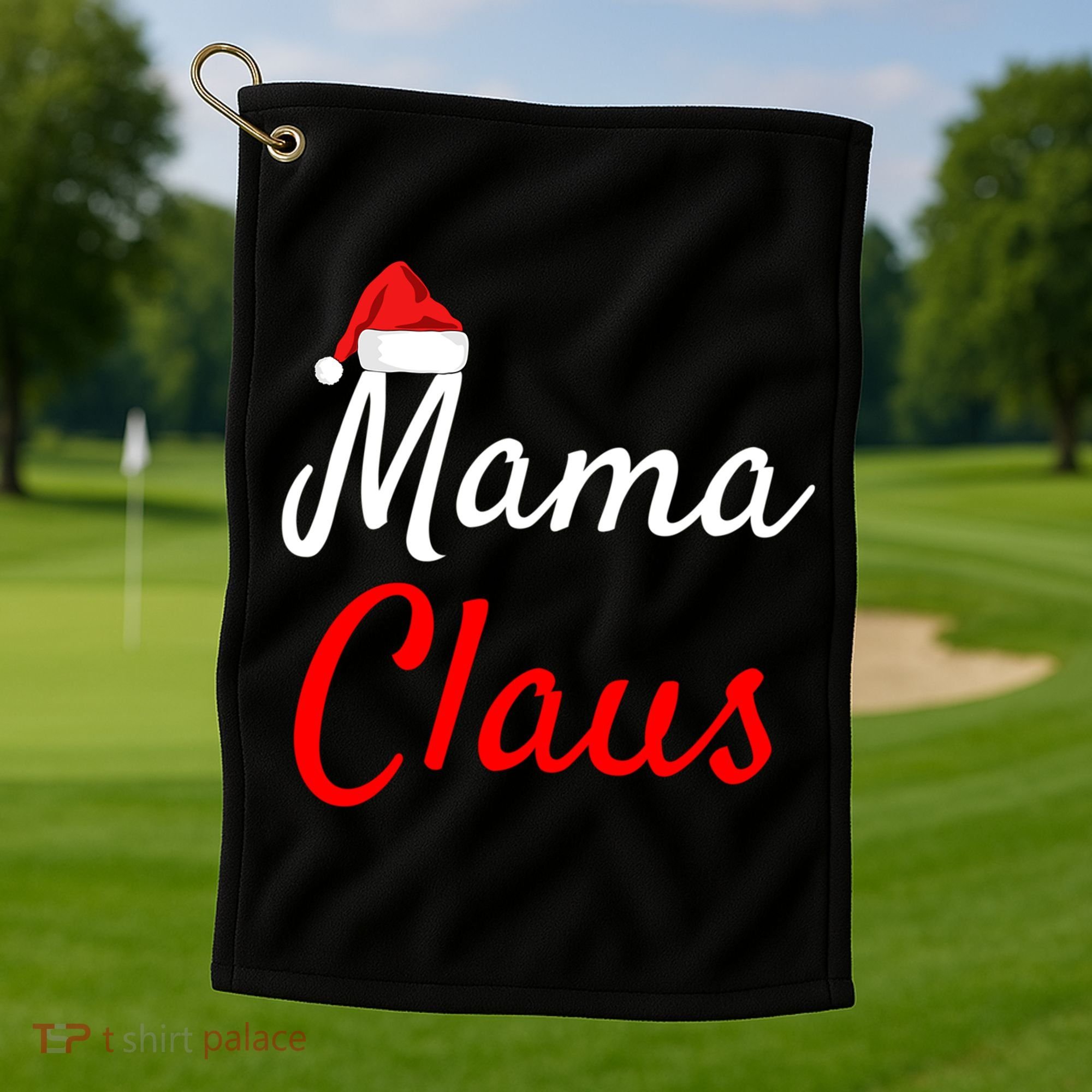 Mama Claus Cool Gift Daddy Claus Mama Claus Sweaters Pjs Cool Gift Golf Towel