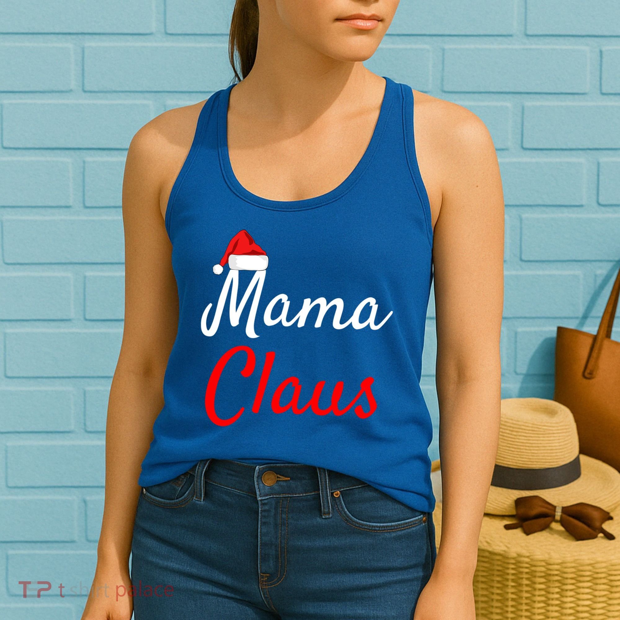 Mama Claus Cool Gift Daddy Claus Mama Claus Sweaters Pjs Cool Gift Women's Tank Top