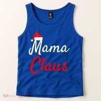 Mama Claus Cool Gift Daddy Claus Mama Claus Sweaters Pjs Cool Gift Tank Top thumb 2