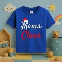 Mama Claus Cool Gift Daddy Claus Mama Claus Sweaters Pjs Cool Gift Toddler T-Shirt thumb 3