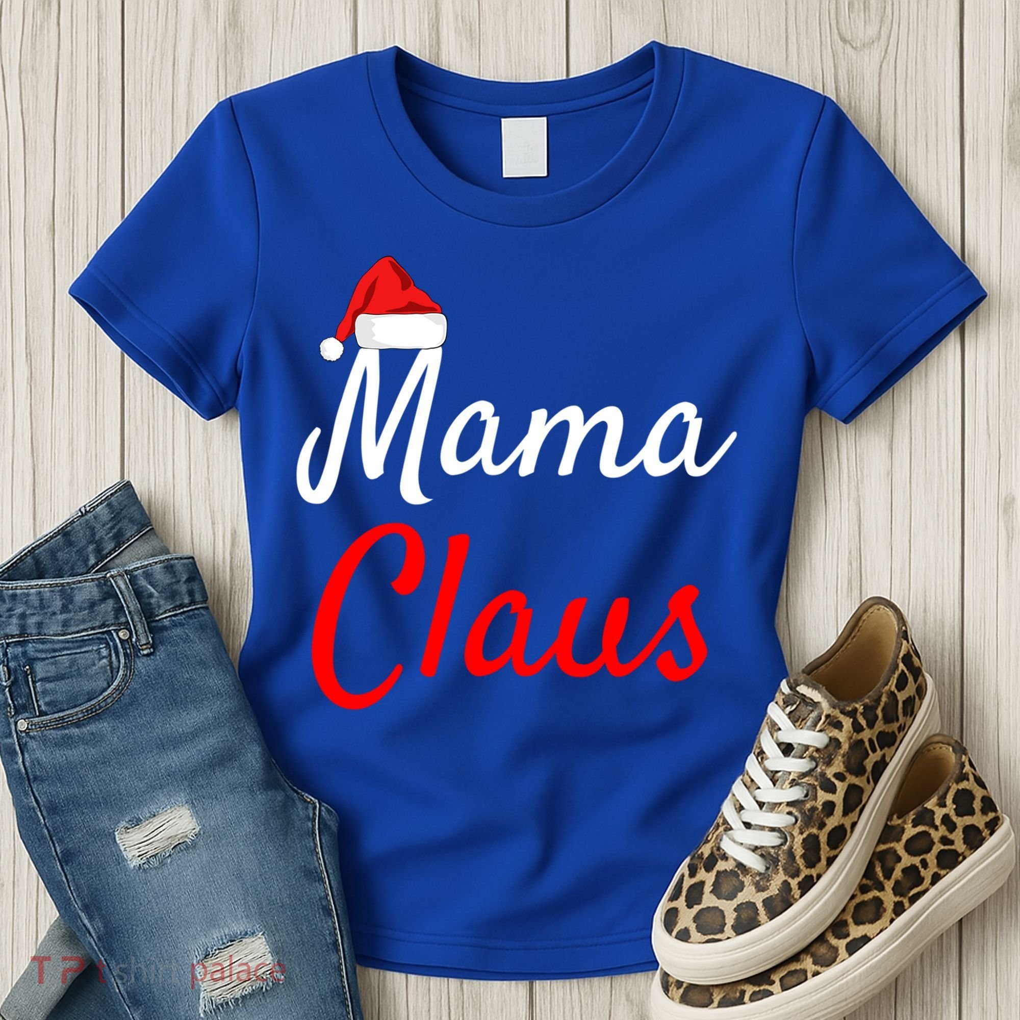 Mama Claus Cool Gift Daddy Claus Mama Claus Sweaters Pjs Cool Gift Women's T-Shirt