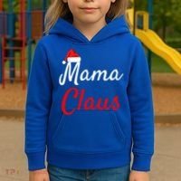 Mama Claus Cool Gift Daddy Claus Mama Claus Sweaters Pjs Cool Gift Kids Hoodie thumb 3