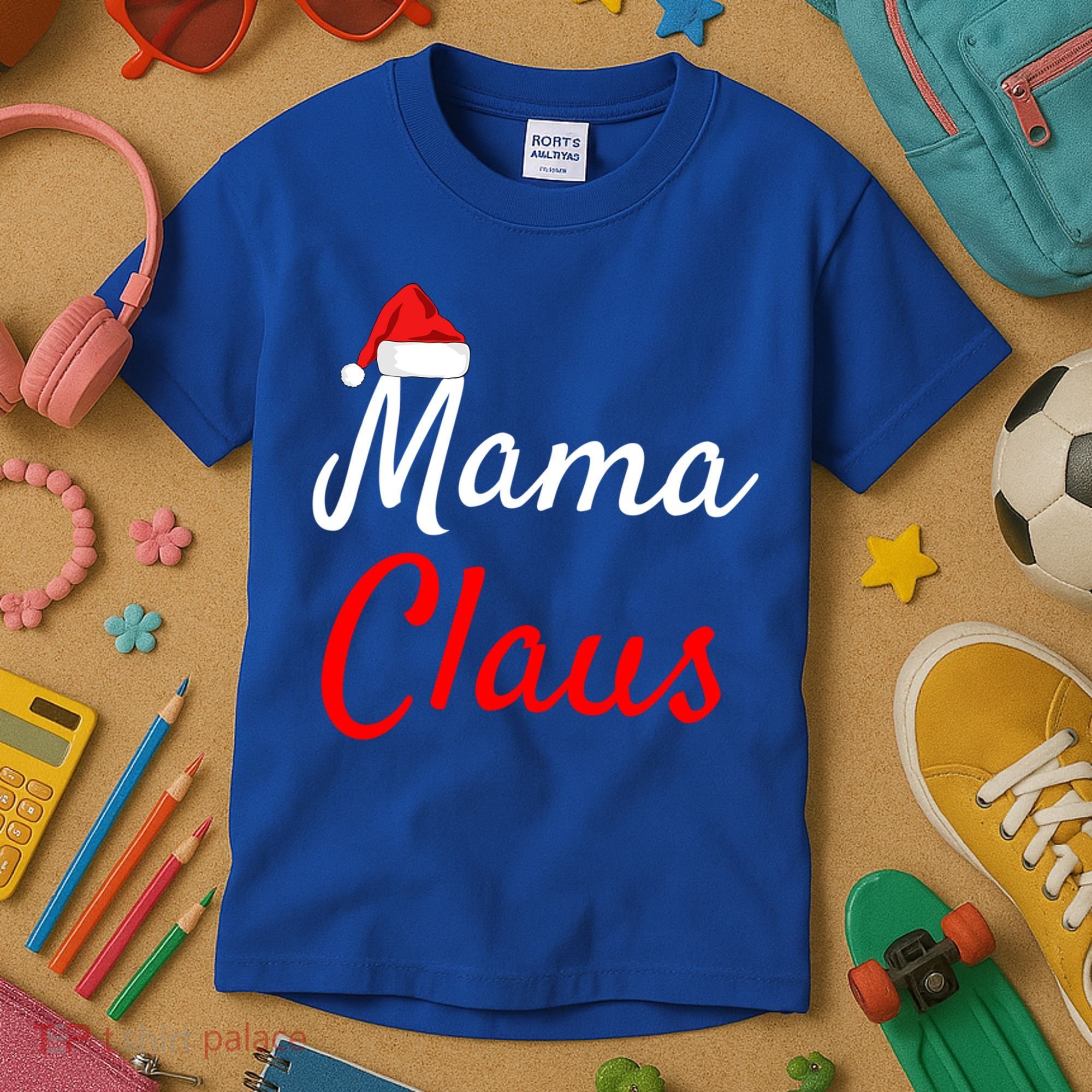 Mama Claus Cool Gift Daddy Claus Mama Claus Sweaters Pjs Cool Gift Kids T-Shirt