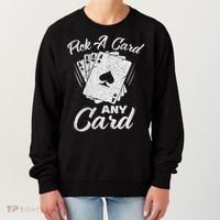Magician Costume Card Tricks Pick A Card Any Card Women's Sweatshirt thumb 0