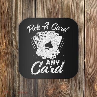 Magician Costume Card Tricks Pick A Card Any Card Coaster