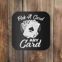 Magician Costume Card Tricks Pick A Card Any Card Coaster thumb 0