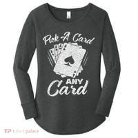 Magician Costume Card Tricks Pick A Card Any Card Women's Perfect Tri Tunic Long Sleeve Shirt thumb 0