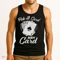 Magician Costume Card Tricks Pick A Card Any Card Tank Top thumb 3