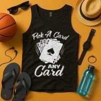 Magician Costume Card Tricks Pick A Card Any Card Tank Top thumb 4