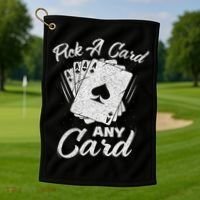 Magician Costume Card Tricks Pick A Card Any Card Golf Towel thumb 1