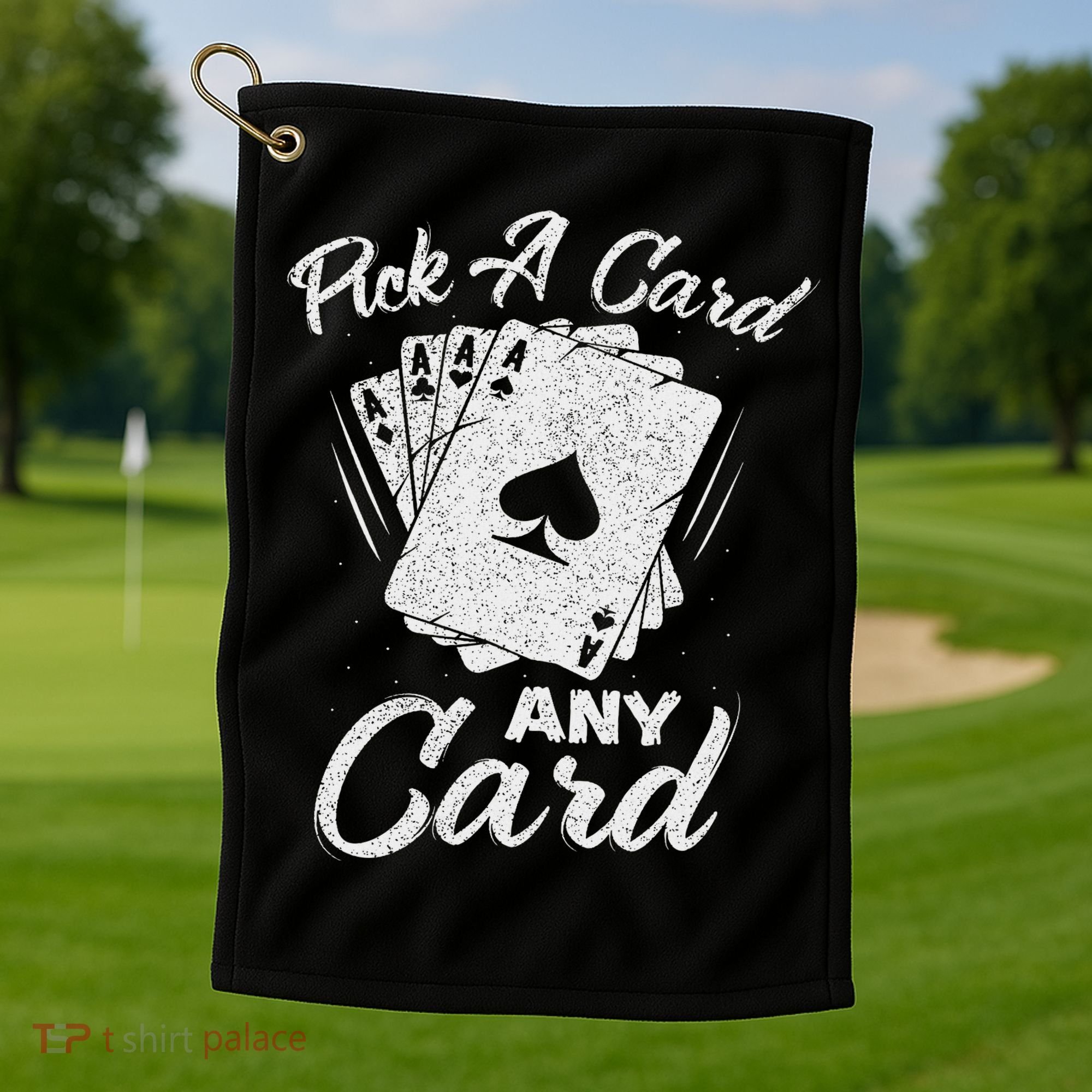 Magician Costume Card Tricks Pick A Card Any Card Golf Towel