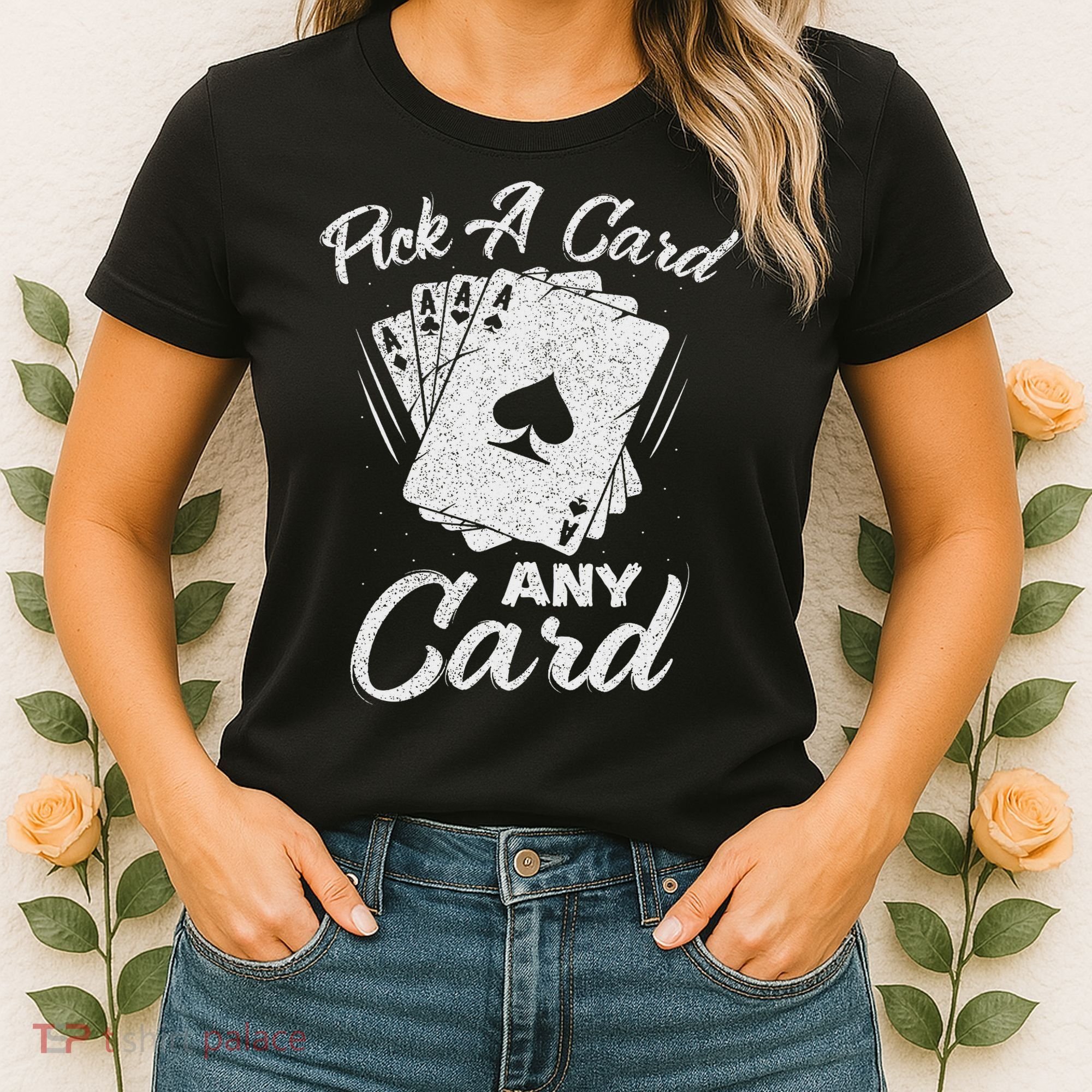 Magician Costume Card Tricks Pick A Card Any Card Women's T-Shirt