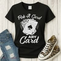 Magician Costume Card Tricks Pick A Card Any Card Women's T-Shirt thumb 3