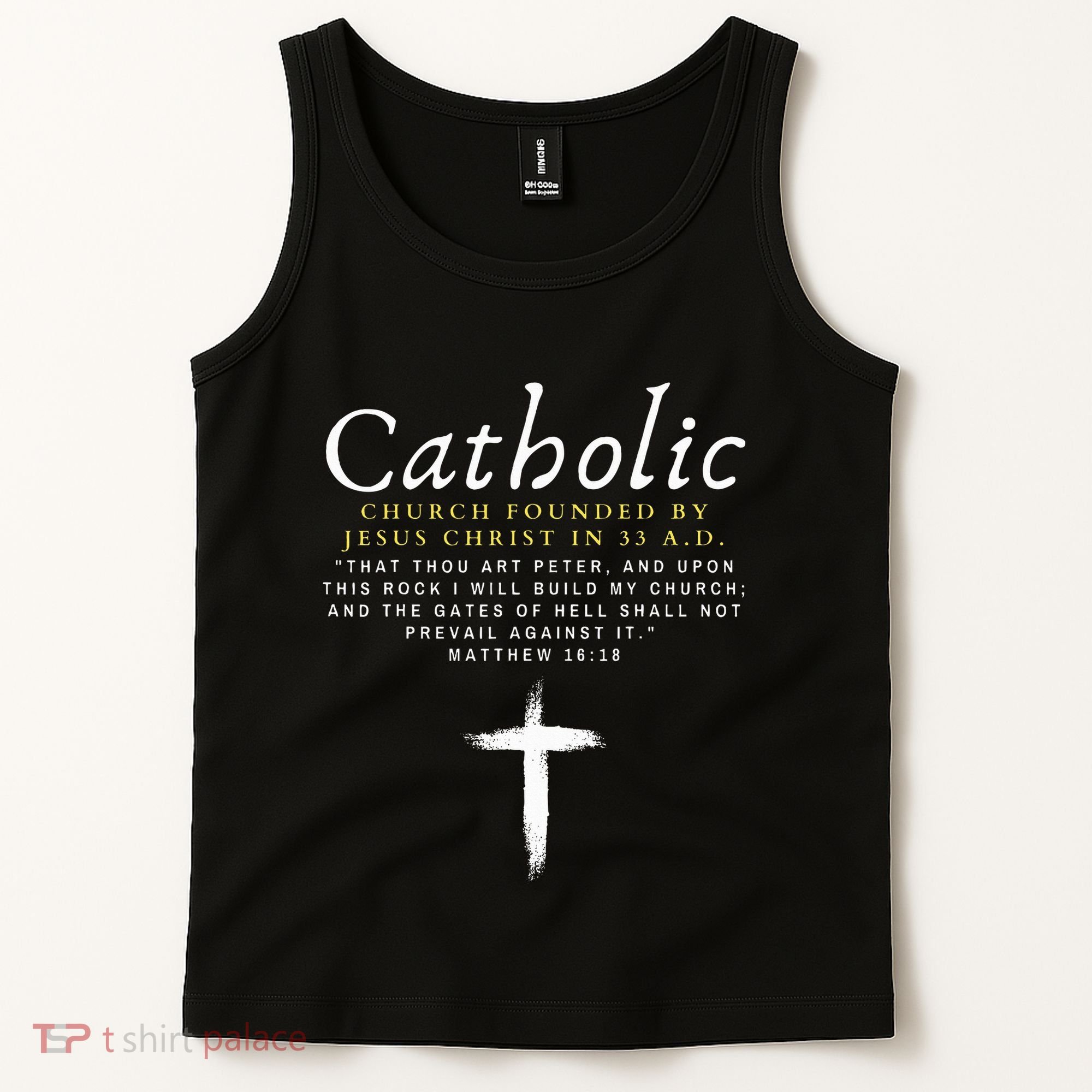 Motivational Catholic Church History Uplifting Pun Tank Top