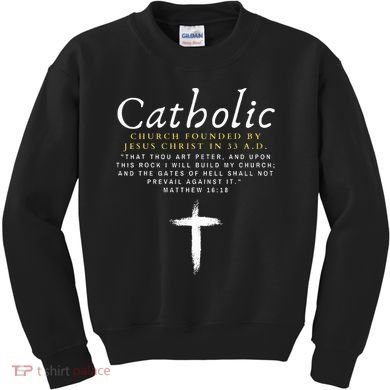 Motivational Catholic Church History Uplifting Pun Kids Sweatshirt
