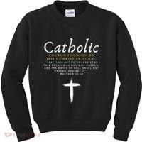 Motivational Catholic Church History Uplifting Pun Kids Sweatshirt thumb 0