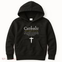 Motivational Catholic Church History Uplifting Pun Kids Hoodie thumb 0