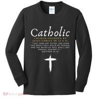 Motivational Catholic Church History Uplifting Pun Kids Long Sleeve Shirt thumb 0