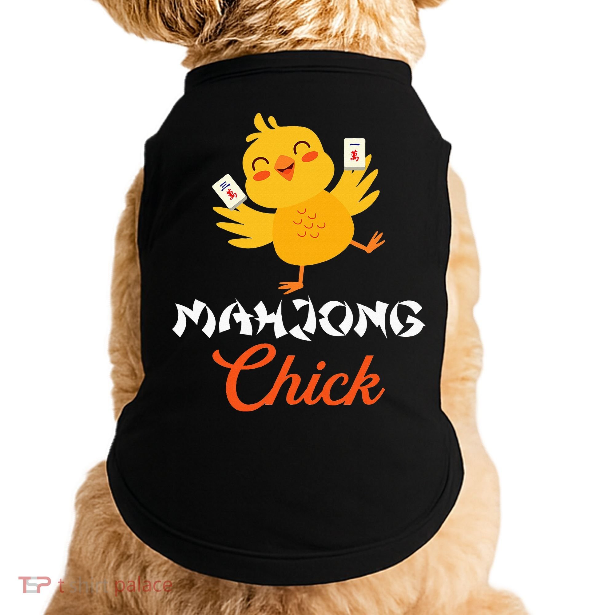 Mahjong Chick Chinese Board Game Mah Jongg Player Doggie Tank