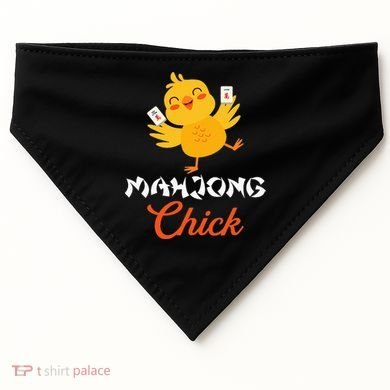Mahjong Chick Chinese Board Game Mah Jongg Player USA-Made Doggie Bandana