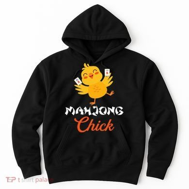 Mahjong Chick Chinese Board Game Mah Jongg Player Hoodie