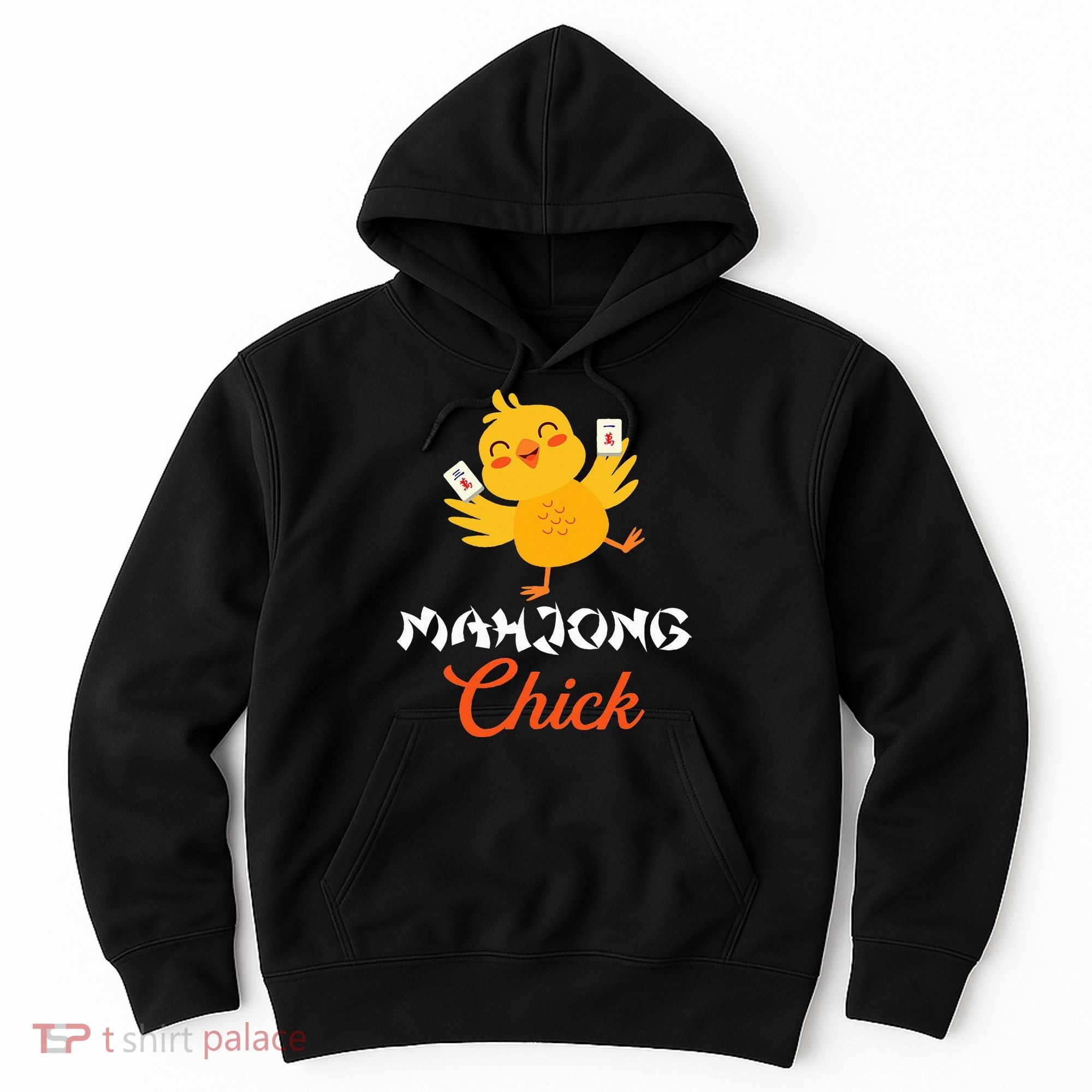 Mahjong Chick Chinese Board Game Mah Jongg Player Hoodie