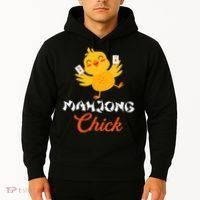 Mahjong Chick Chinese Board Game Mah Jongg Player Hoodie thumb 2