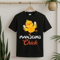 Mahjong Chick Chinese Board Game Mah Jongg Player T-Shirt thumb 2