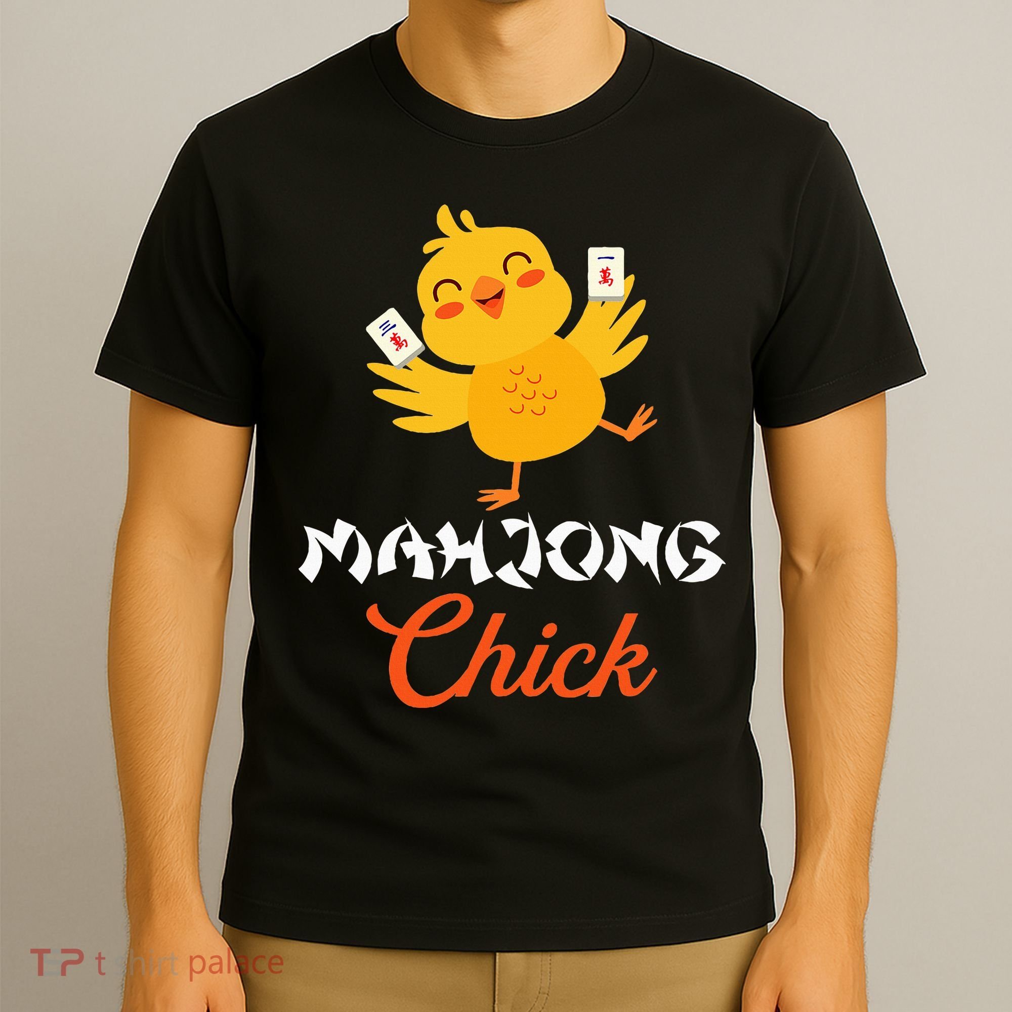 Mahjong Chick Chinese Board Game Mah Jongg Player T-Shirt