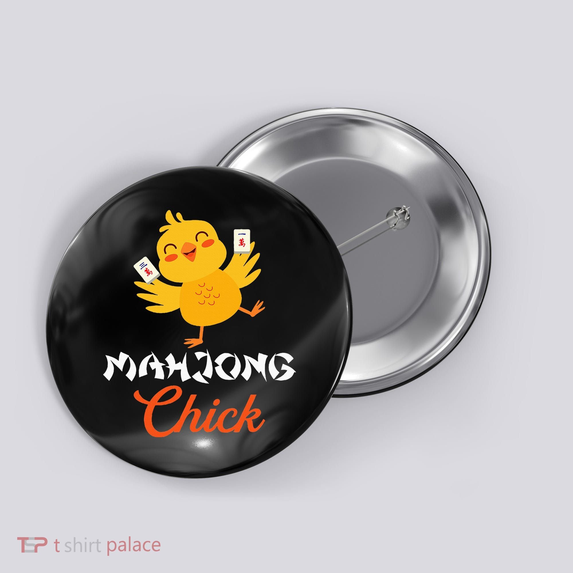 Mahjong Chick Chinese Board Game Mah Jongg Player Button