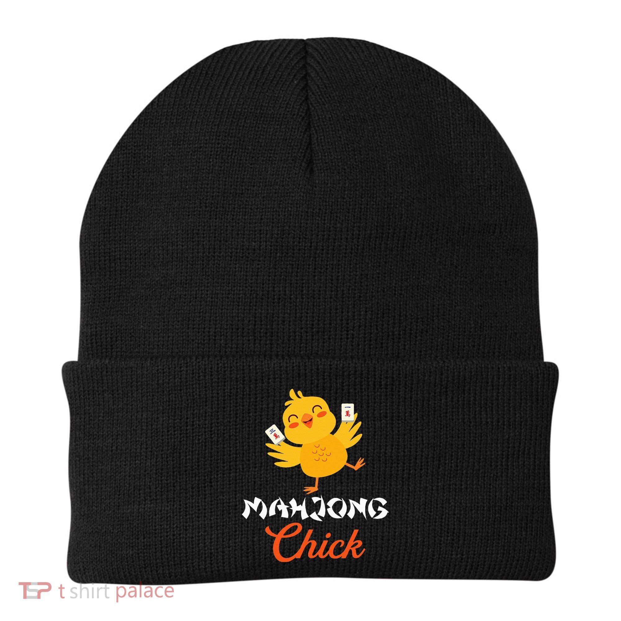 Mahjong Chick Chinese Board Game Mah Jongg Player Beanie