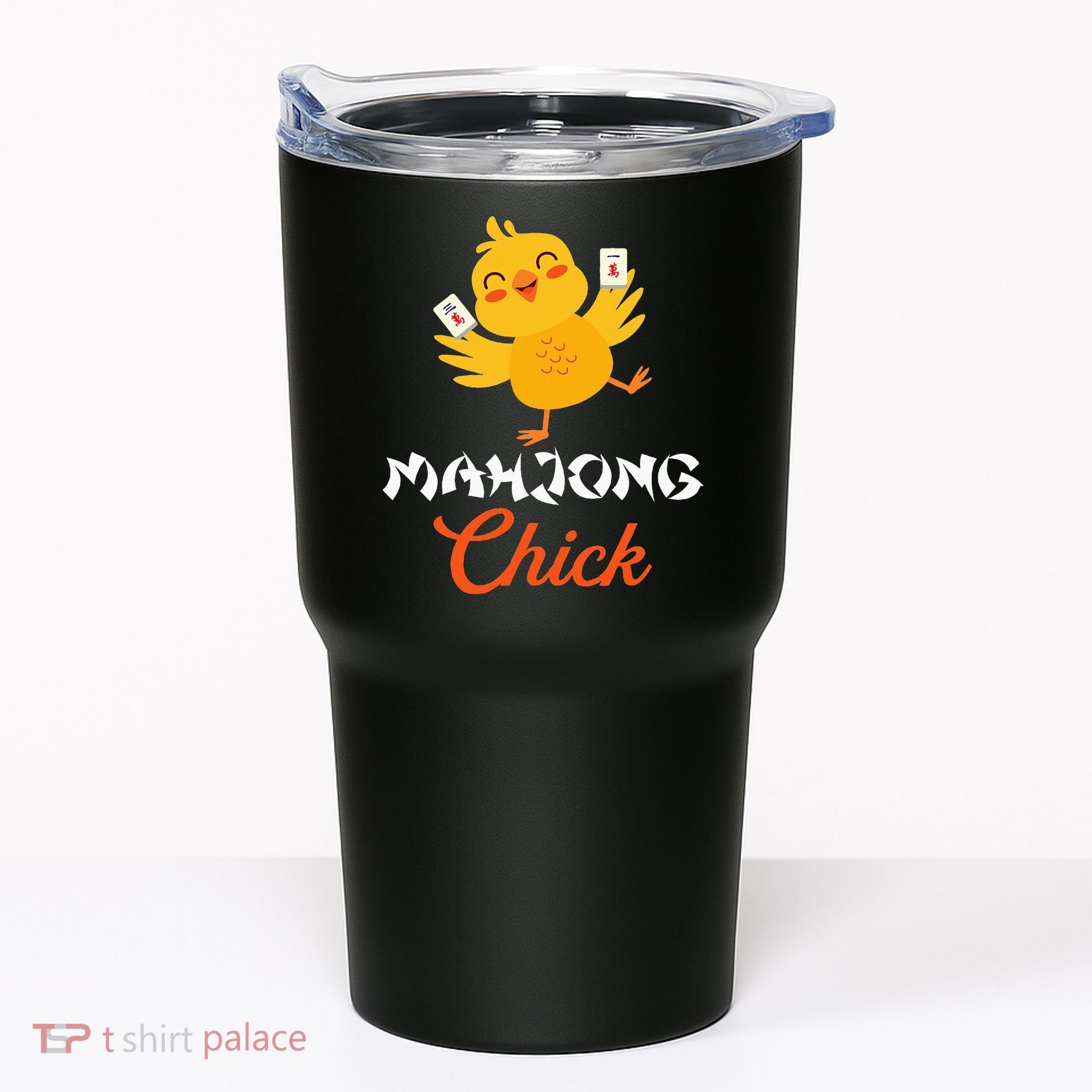 Mahjong Chick Chinese Board Game Mah Jongg Player Tumbler