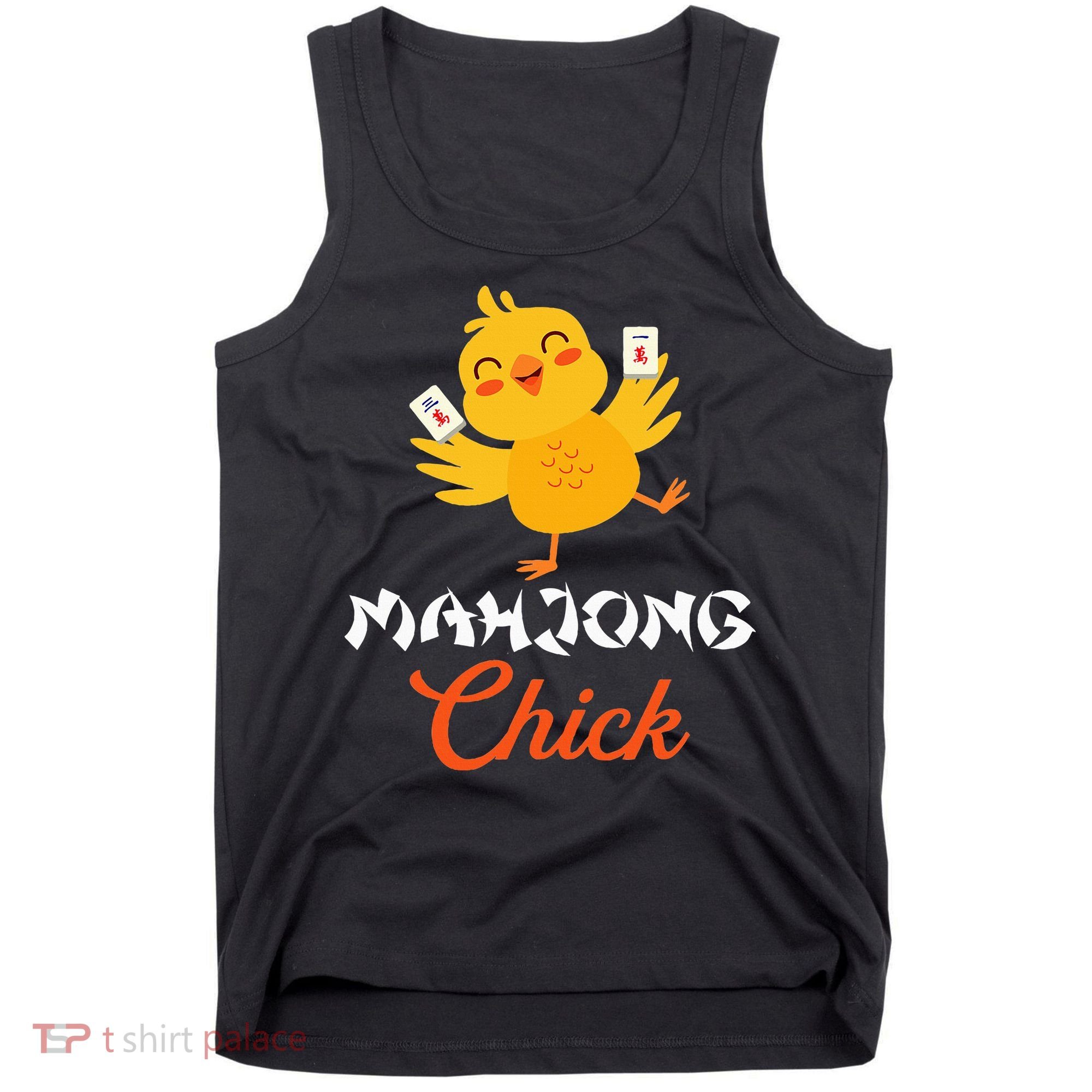Mahjong Chick Chinese Board Game Mah Jongg Player Tank Top