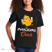 Mahjong Chick Chinese Board Game Mah Jongg Player Kids T-Shirt thumb 2