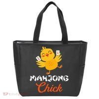 Mahjong Chick Chinese Board Game Mah Jongg Player Tote Bag thumb 0