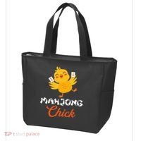 Mahjong Chick Chinese Board Game Mah Jongg Player Tote Bag thumb 3