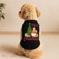 Merry Chickmas Chicken Christmas Funny Gift Xmas Gift Meaningful Gift Doggie Tank thumb 2