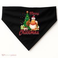 Merry Chickmas Chicken Christmas Funny Gift Xmas Gift Meaningful Gift USA-Made Doggie Bandana thumb 0