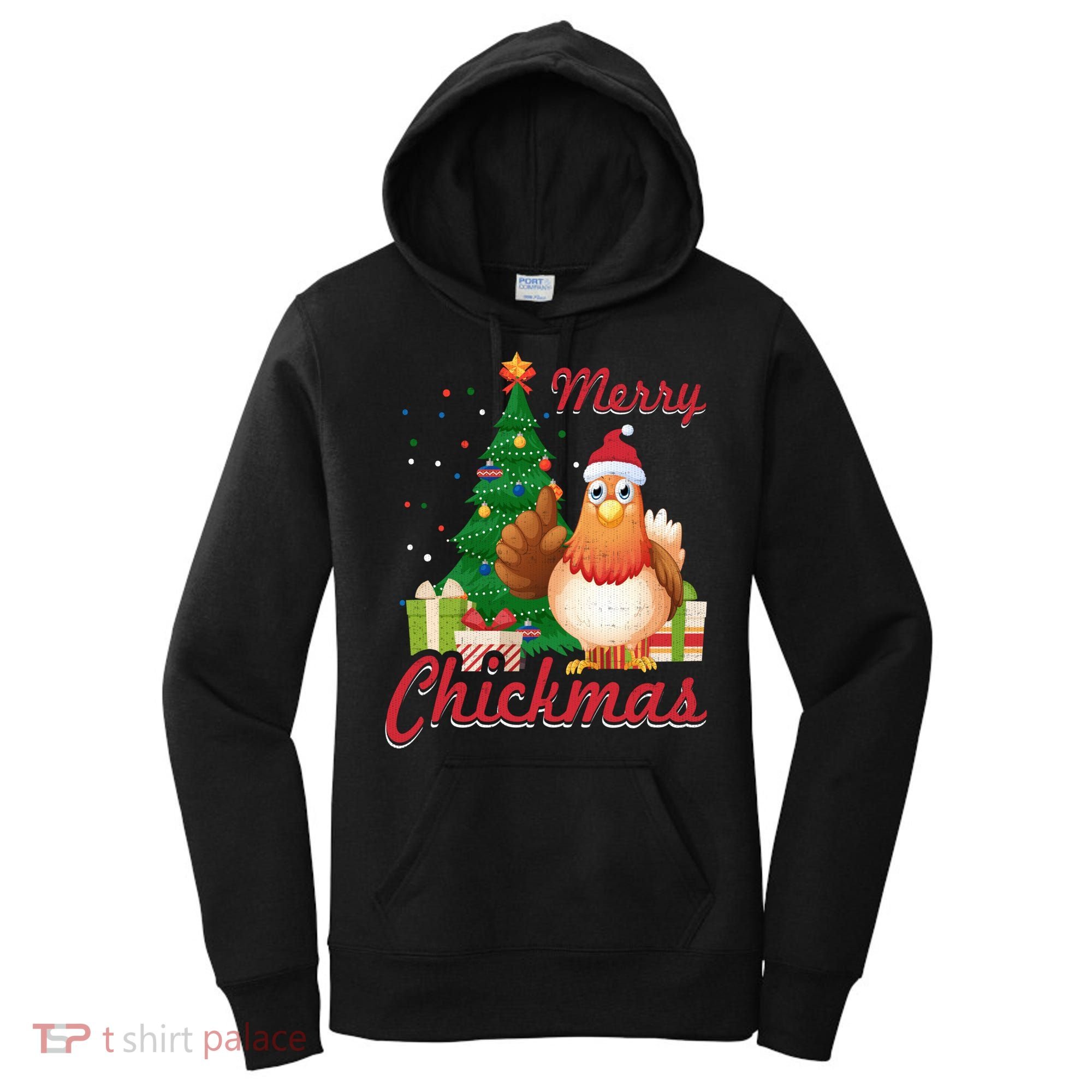 Merry Chickmas Chicken Christmas Funny Gift Xmas Gift Meaningful Gift Women's Hoodie